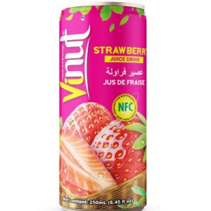 Vinut Strawberry Flavour Juice Can 250 ml