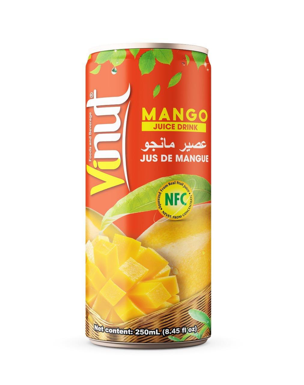 Vinut Mango Flavour Juice Can 250 ml